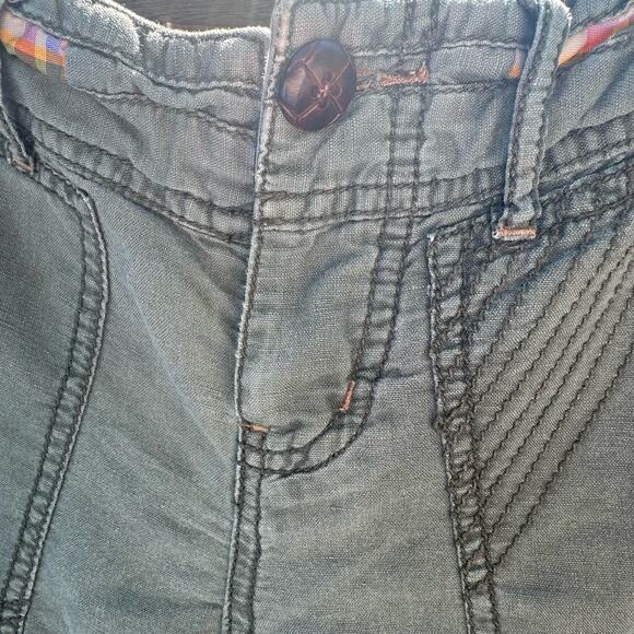 Vintage Y2K Free People Low Slung Baggy Boho Grunge Army Green Utility Pants 8 - Picture 14 of 15